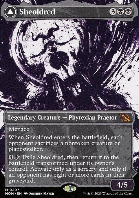 Sheoldred // The True Scriptures (Showcase Planar Booster Fun) [March of the Machine]