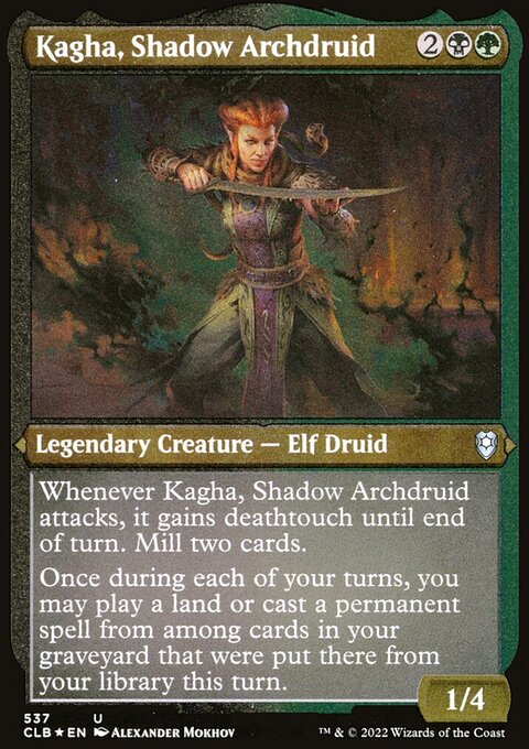 Kagha, Shadow Archdruid (Foil Etched) [Commander Legends: Battle for Baldur's Gate]