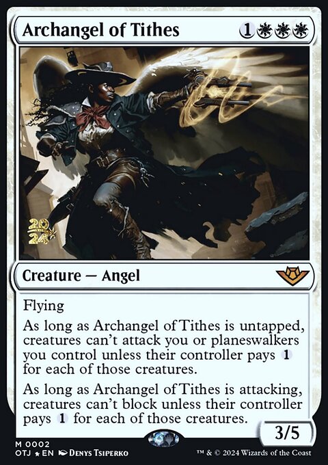 Archangel of Tithes [Outlaws of Thunder Junction Prerelease Promos]