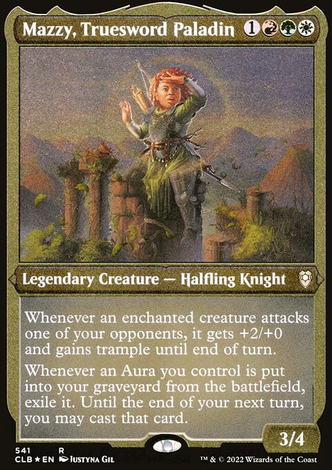 Mazzy, Truesword Paladin (Foil Etched) [Commander Legends: Battle for Baldur's Gate]