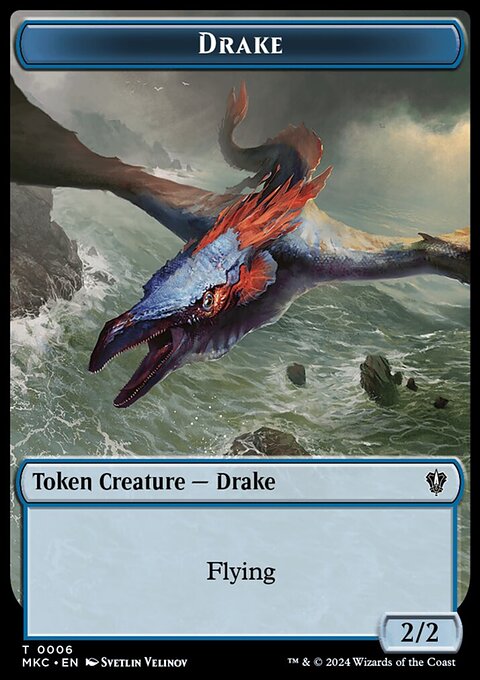 Drake // Cat Double-Sided Token [Murders at Karlov Manor Commander Tokens]