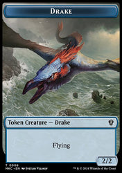 Drake // Cat Double-Sided Token [Murders at Karlov Manor Commander Tokens]