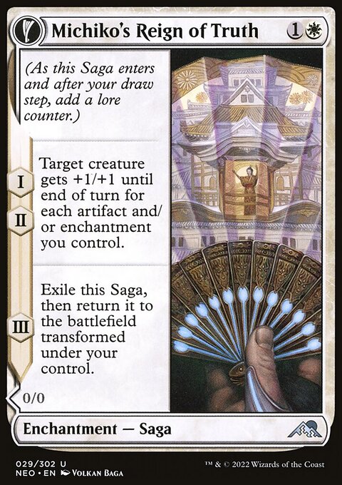 Michiko's Reign of Truth // Portrait of Michiko [Kamigawa: Neon Dynasty]