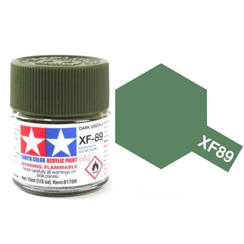 Tamiya XF-89 Acrylic Mini Dark Green 2 (Flat)