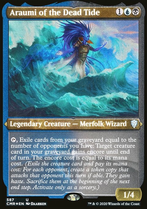 Araumi of the Dead Tide (Etched) [Commander Legends]