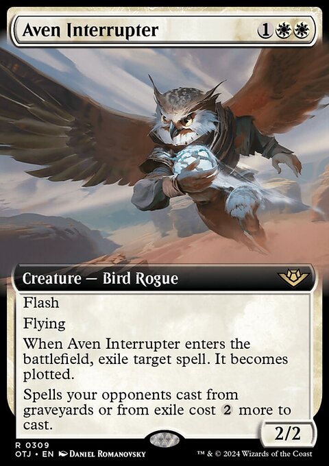 Aven Interrupter (Extended Art) [Outlaws of Thunder Junction]