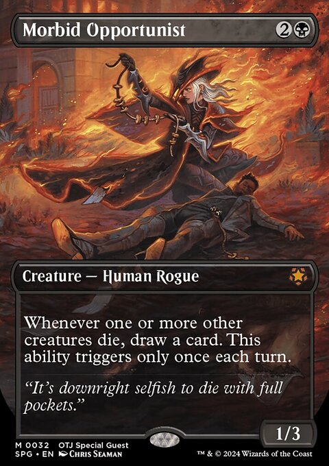 Morbid Opportunist (Borderless) [Outlaws of Thunder Junction Special Guests]