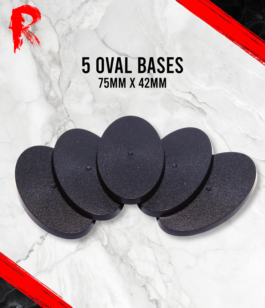 Ronin Games - 5x 75mm x 42mm Oval Bases