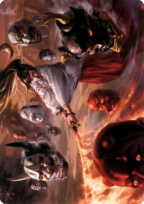 Unquenchable Fury Art Card (Gold-Stamped Signature) [Kamigawa: Neon Dynasty Art Series]