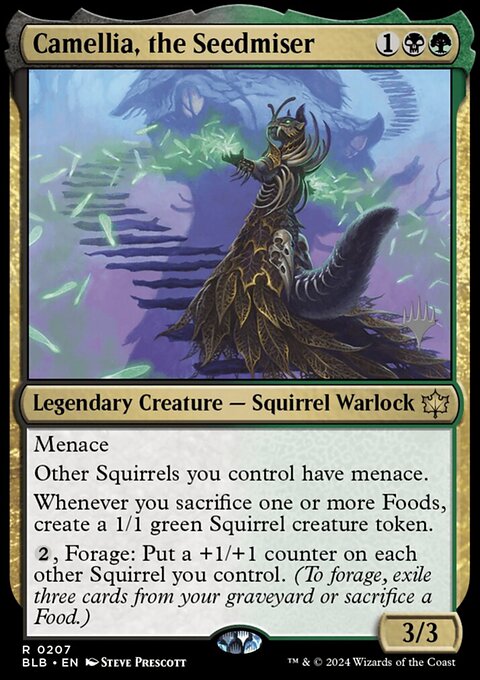Camellia, the Seedmiser [Bloomburrow Prerelease Promos]