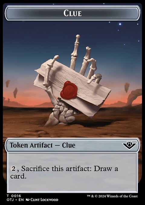Clue Token [Outlaws of Thunder Junction Tokens]
