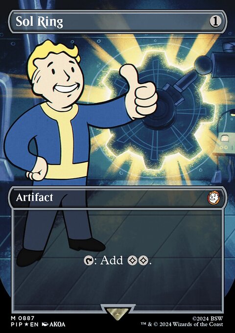 Sol Ring (Borderless) (Surge Foil) [Fallout]