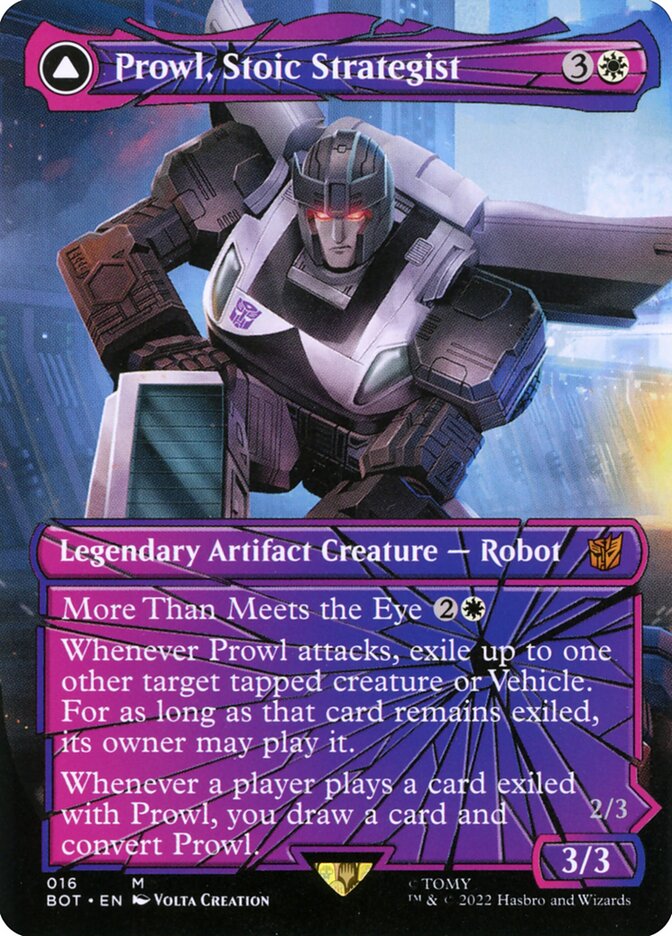 Prowl, Stoic Strategist // Prowl, Pursuit Vehicle (Shattered Glass) [Transformers]