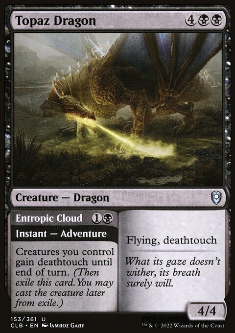 Topaz Dragon // Entropic Cloud [Commander Legends: Battle for Baldur's Gate]