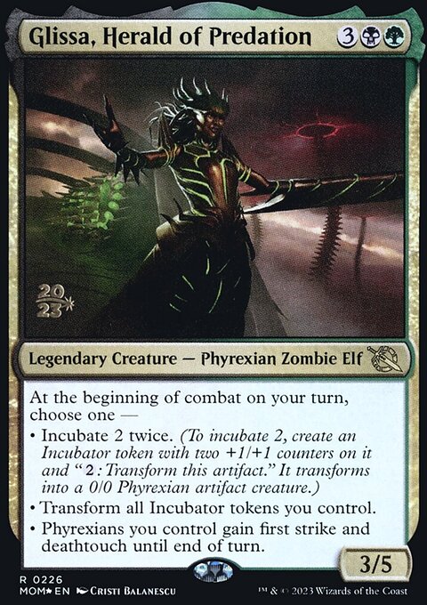 Glissa, Herald of Predation [March of the Machine Prerelease Promos]