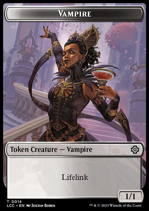 Vampire (0014) // Vampire Demon Double-Sided Token [The Lost Caverns of Ixalan Commander Tokens]