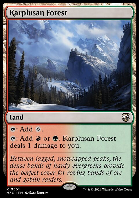 Karplusan Forest (Ripple Foil) [Modern Horizons 3 Commander]