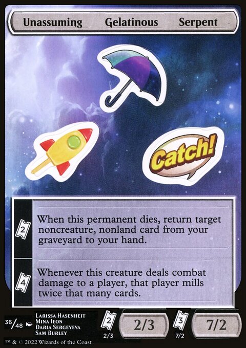 Unassuming Gelatinous Serpent [Unfinity Stickers]