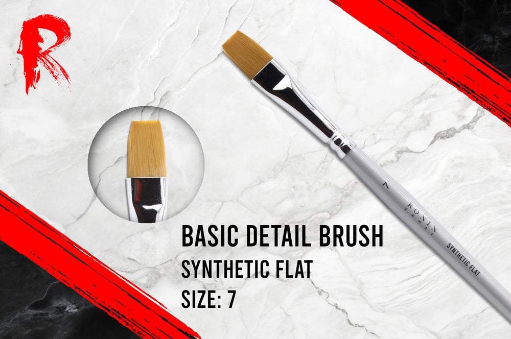 Ronin Games Brushes - Synthetic Flat Brush - Size 7