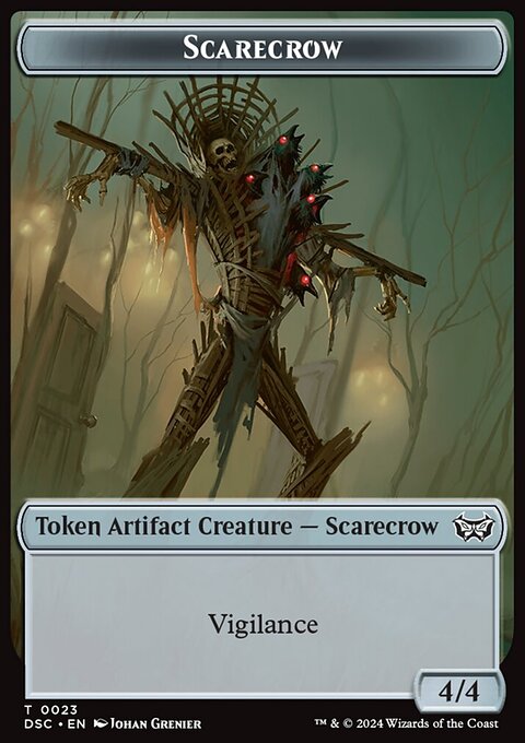 Fractal // Scarecrow Double-Sided Token [Duskmourn: House of Horror Commander Tokens]