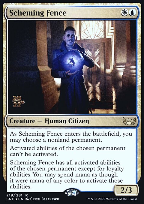 Scheming Fence [Streets of New Capenna Prerelease Promos]