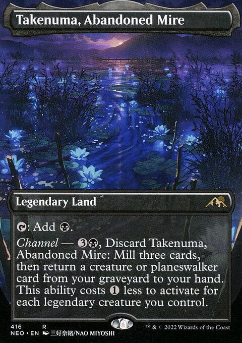 Takenuma, Abandoned Mire (Borderless Alternate Art) [Kamigawa: Neon Dynasty]