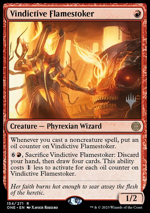 Vindictive Flamestoker [Phyrexia: All Will Be One Prerelease Promos]