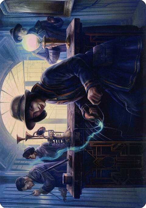 Wiretapping Art Card (Gold-Stamped Signature) [Streets of New Capenna Art Series]