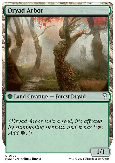 Dryad Arbor (White Border) [Mystery Booster 2]