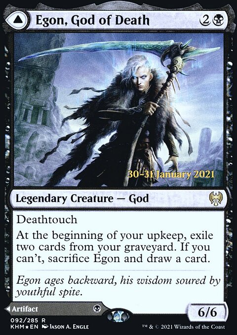 Egon, God of Death // Throne of Death [Kaldheim Prerelease Promos]