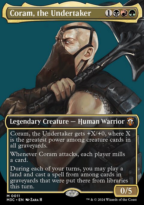 Coram, the Undertaker (Borderless) [Modern Horizons 3 Commander]