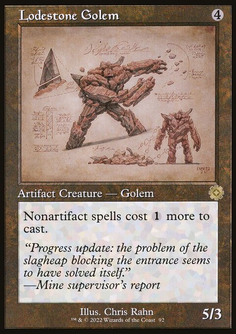 Lodestone Golem (Retro Schematic) (Serialized) [The Brothers' War Retro Artifacts]