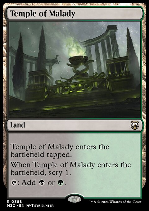 Temple of Malady (Ripple Foil) [Modern Horizons 3 Commander]
