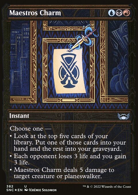 Maestros Charm (Showcase Golden Age Gilded Foil) [Streets of New Capenna]