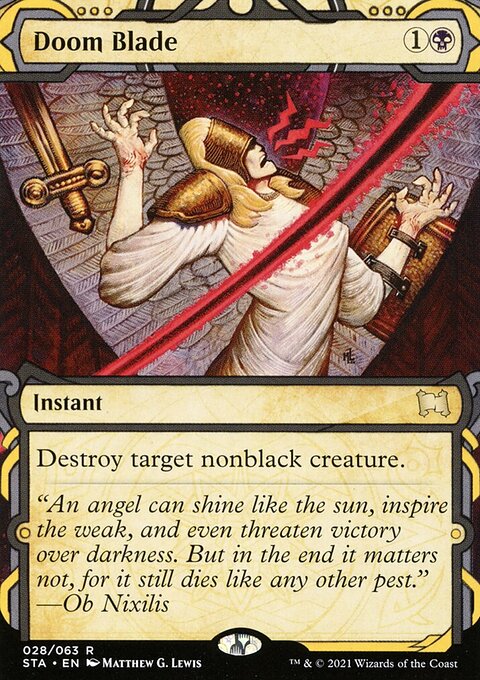 Doom Blade (Foil Etched) [Strixhaven: School of Mages Mystical Archive]