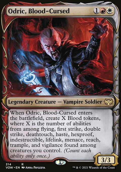 Odric, Blood-Cursed (Showcase Fang Frame) [Innistrad: Crimson Vow]