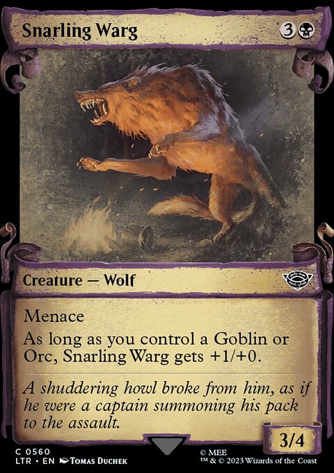 Snarling Warg [The Lord of the Rings: Tales of Middle-Earth Showcase Scrolls]