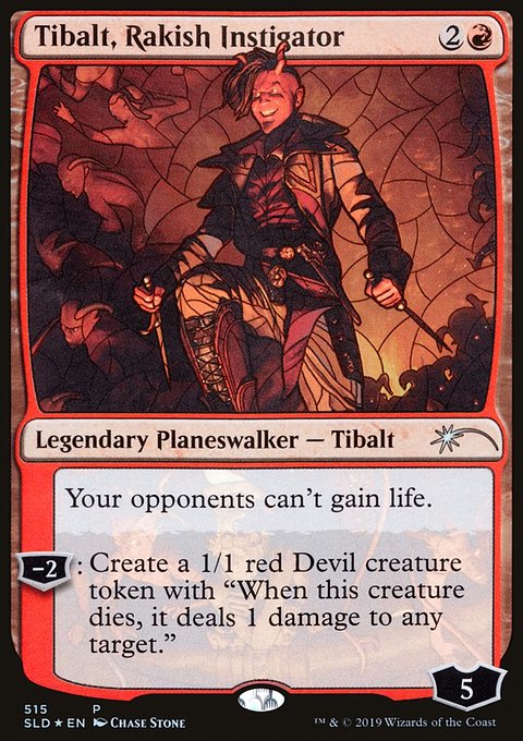 Tibalt, Rakish Instigator (Stained Glass) [Secret Lair Drop Promos]