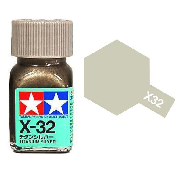 Tamiya X-32 Titanium Silver Enamel