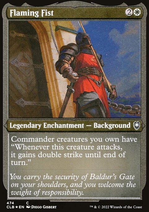 Flaming Fist (Foil Etched) [Commander Legends: Battle for Baldur's Gate]