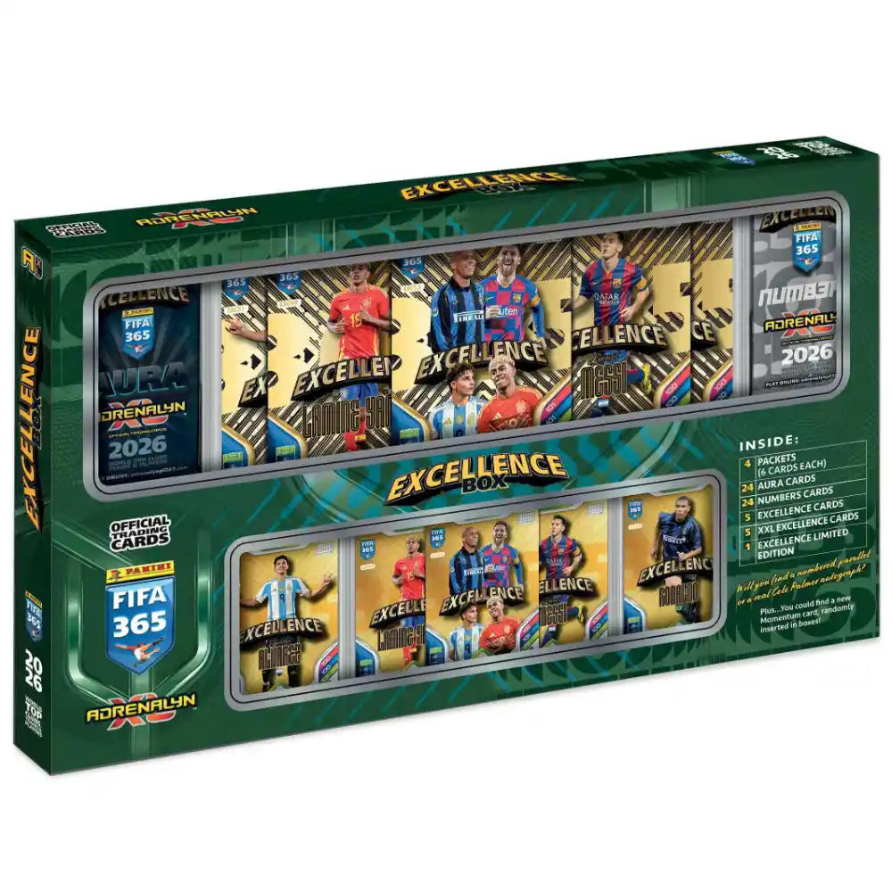 Panini 2026 FIFA 365 Adrenalyn XL Trading Cards Excellence Box