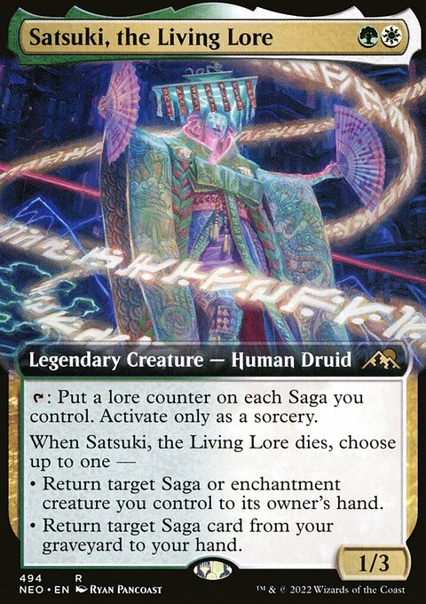 Satsuki, the Living Lore (Extended Art) [Kamigawa: Neon Dynasty]