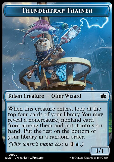Thundertrap Trainer Token [Bloomburrow Tokens]