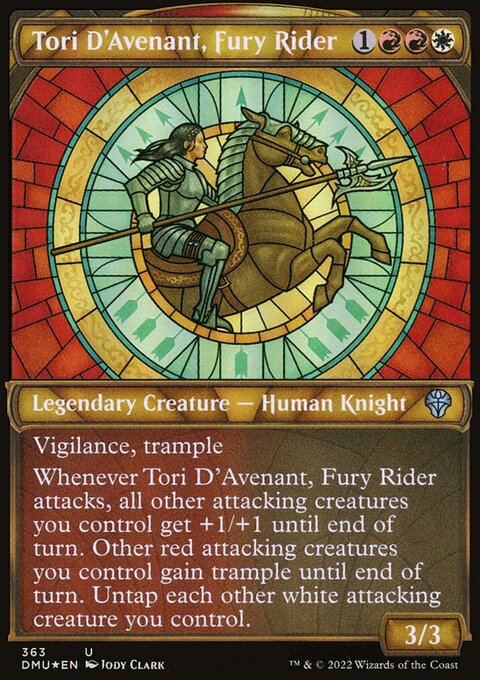Tori D'Avenant, Fury Rider (Showcase Textured) [Dominaria United]