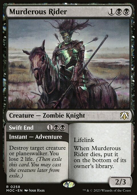 Murderous Rider // Swift End [March of the Machine Commander]