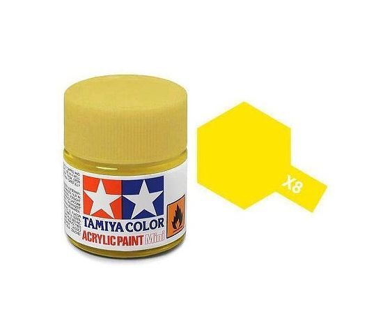 Tamiya X-8 Acrylic Mini Lemon Yellow (Gloss)