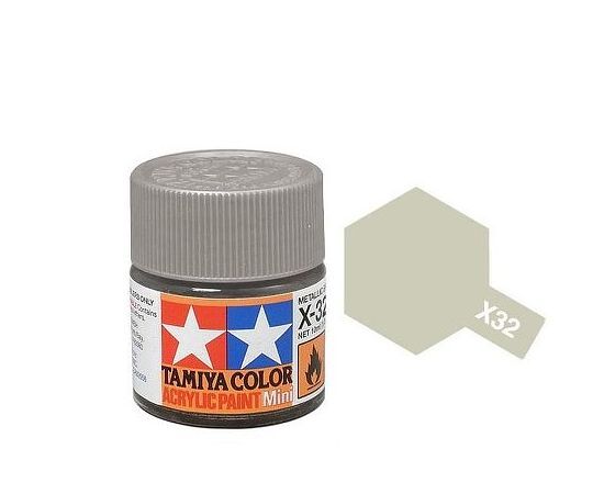 Tamiya X-32 Acrylic Titanium Silver (Gloss)