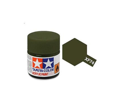 Tamiya XF-74 Acrylic Mini Olive Drab (JGSDF) (Flat)