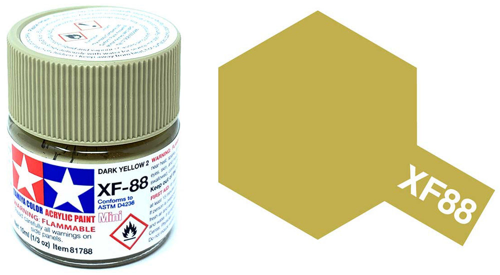Tamiya XF-88 Acrylic Mini Dark Yellow 2 (Flat)