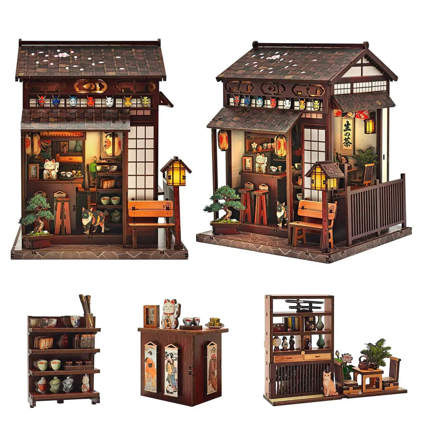 Cherry Blossom Tree Tea Pavilion - DIY 3D Puzzle [SJ-042]
